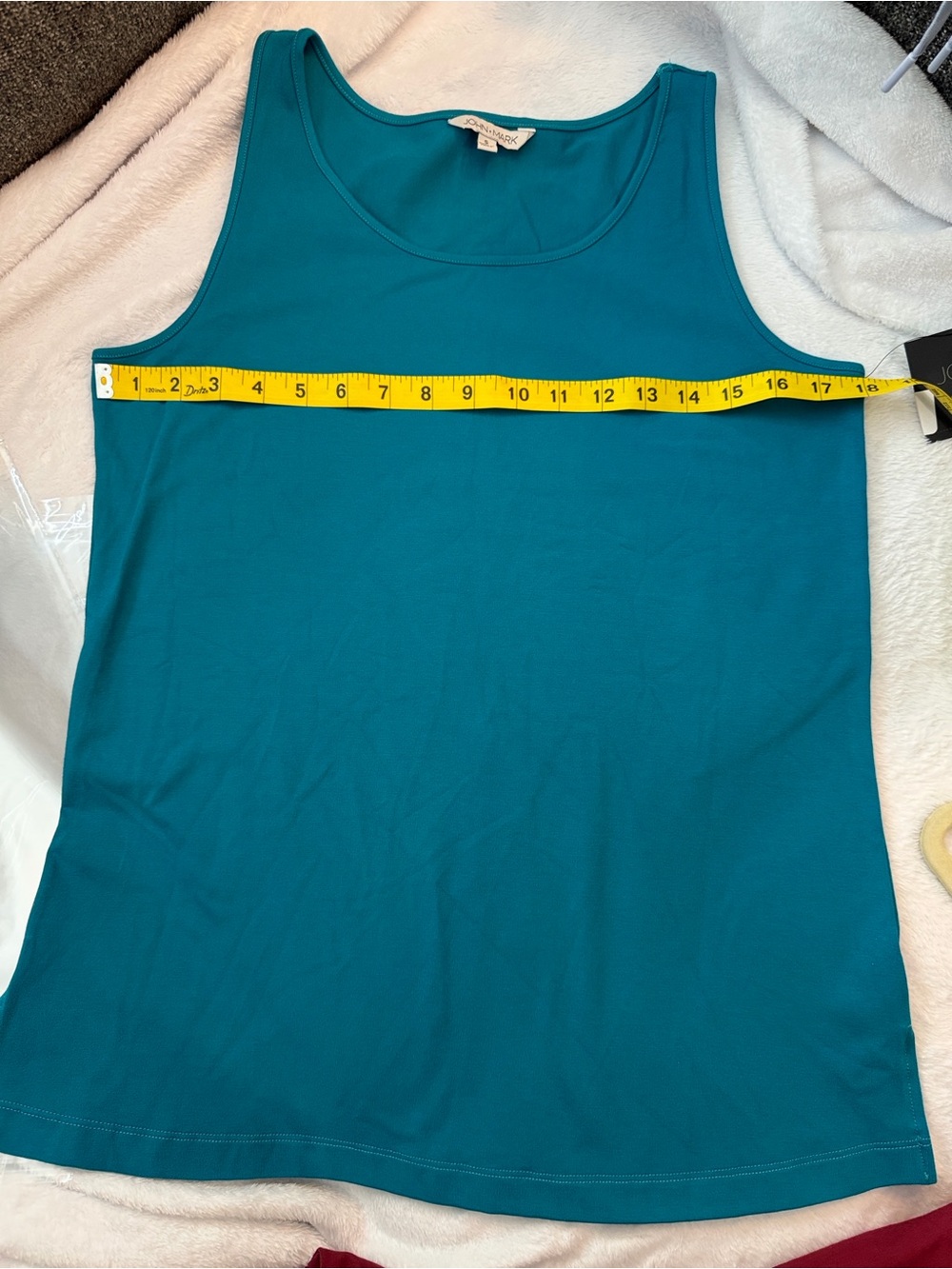 John Mark Teal Scoop Neck Women's Tank Top
